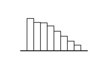 histogram tabel icoon in lijn stijl van mooi hoor geanimeerd voor uw videos, gemakkelijk naar gebruik met transparant achtergrond video