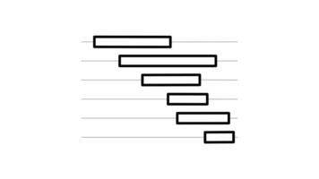 gantt Diagramm Symbol im Linie Stil von nett animiert zum Ihre Videos, einfach zu verwenden mit transparent Hintergrund video