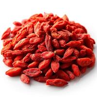 AI generated Goji berries on white isolated background - AI generated image photo