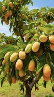 AI generated mango tree in the orchard photo