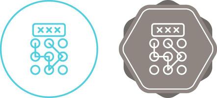 icono de vector de bloqueo de patrón