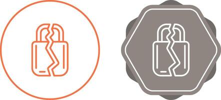 Brocken Padlock Vector Icon