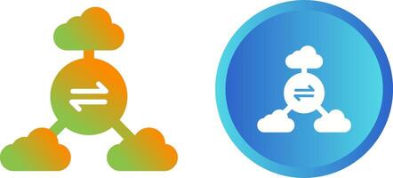 multi-nube vector icono