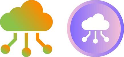 Hybrid Cloud Vector Icon