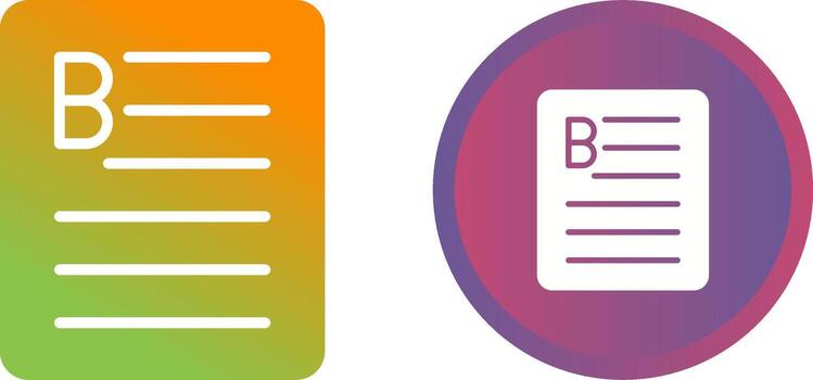 documento negrita vector icono