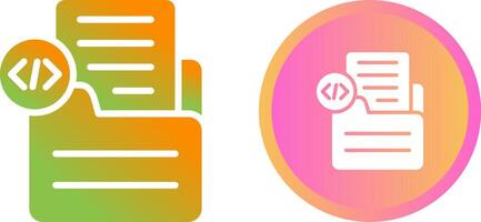 Document Insert Code Vector Icon