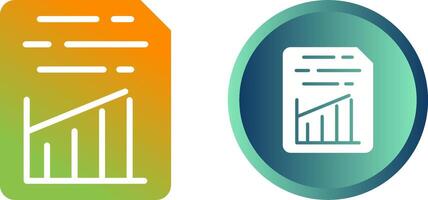 Document Insert Graph Vector Icon