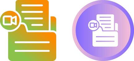 Document Insert Video Vector Icon