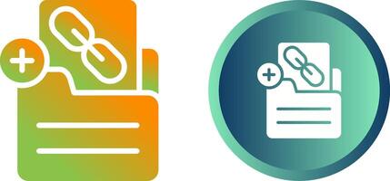 Document Insert Link Vector Icon
