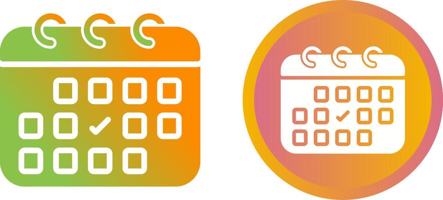 Calendar with checkmark Vector Icon