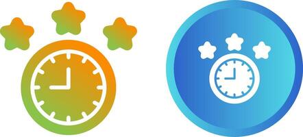 Clock With Stars Vector Icon