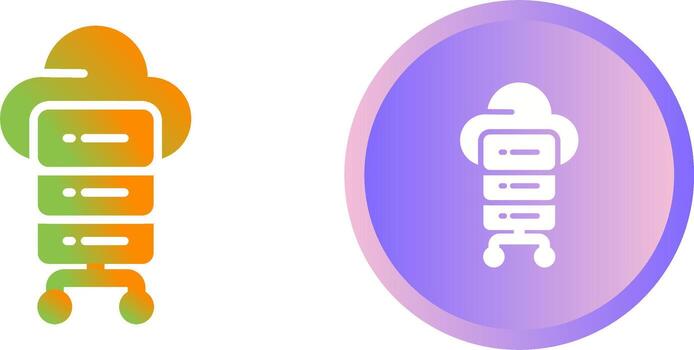 icono de vector de computación en la nube