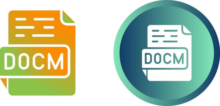 DOCM Vector Icon