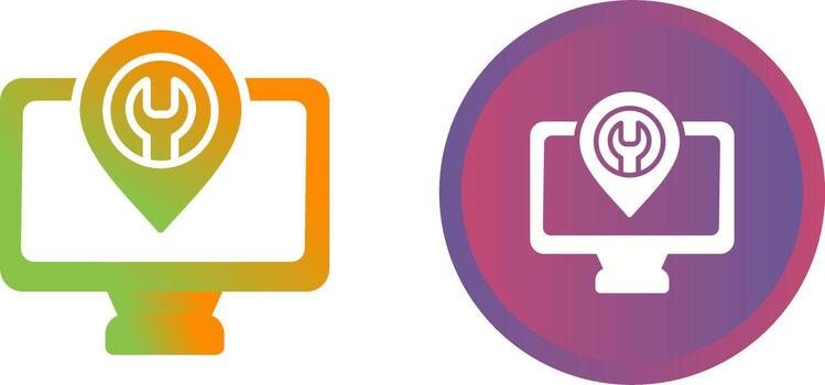 icono de vector de computadora