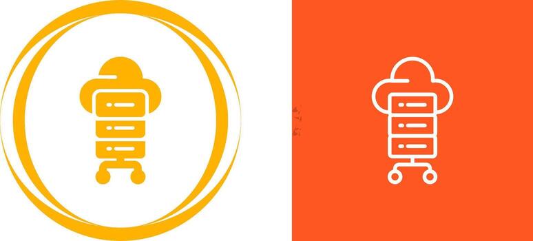 icono de vector de computación en la nube