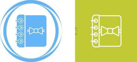 Notebook with Ribbon Vector Icon