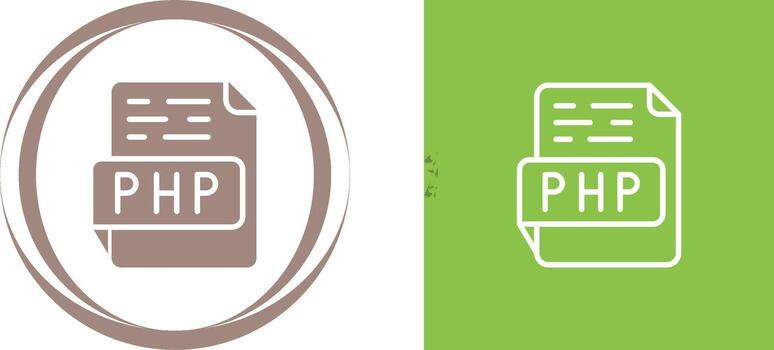 icono de vector de php