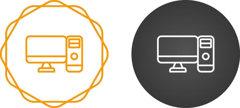 icono de vector de computadora