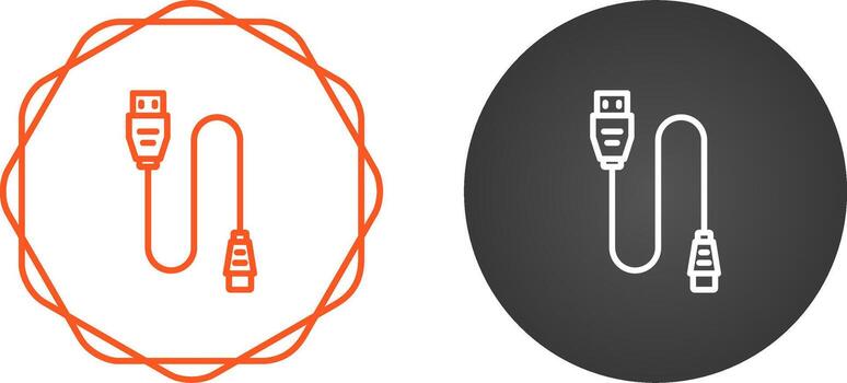 Printer Cable Vector Icon