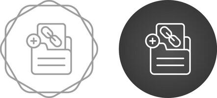 Document Insert Link Vector Icon