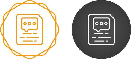 Document Insert Comment Vector Icon