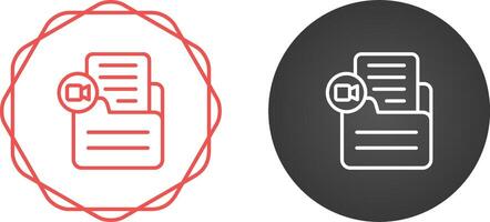 Document Insert Video Vector Icon