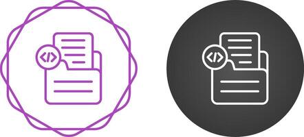 Document Insert Code Vector Icon