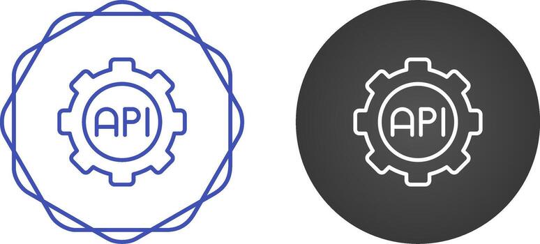 icono de vector de api
