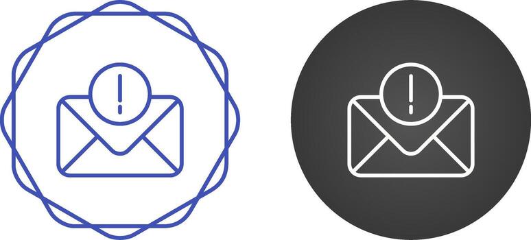 error mensaje vector icono