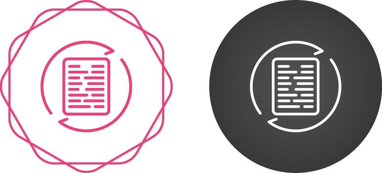 Document Synchronization Vector Icon