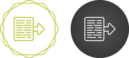 Document Export Vector Icon