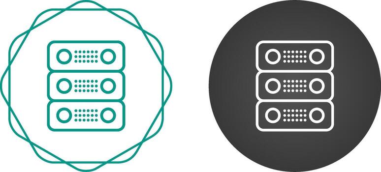 dedicado servidor vector icono