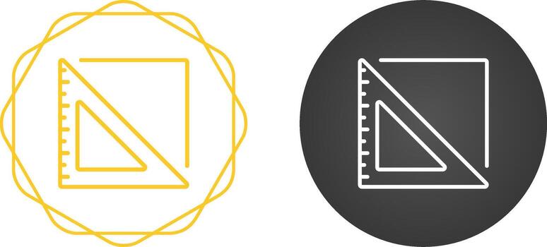 Triangular Ruler Vector Icon