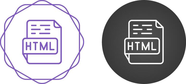 icono de vector html