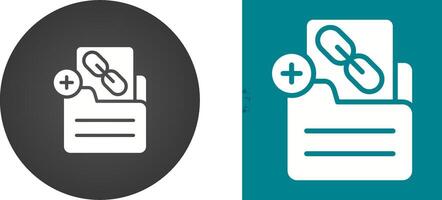 Document Insert Link Vector Icon