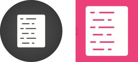 Document Align Left Vector Icon
