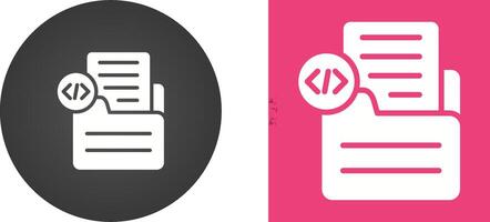 Document Insert Code Vector Icon