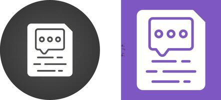 Document Insert Comment Vector Icon
