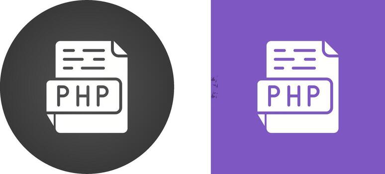 icono de vector de php