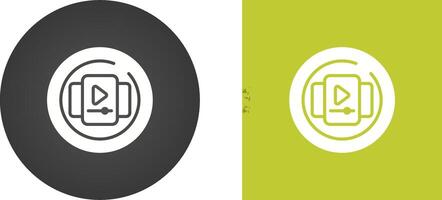 Video Gallery Circle Vector Icon