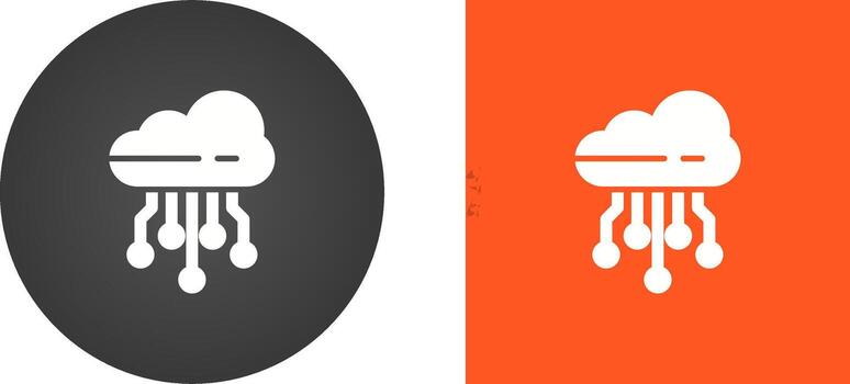 icono de vector de computación en la nube