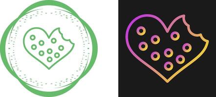 Heart shaped cookies Vector Icon