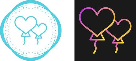 Heart shaped balloons Vector Icon