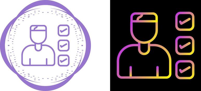 usuario pruebas vector icono
