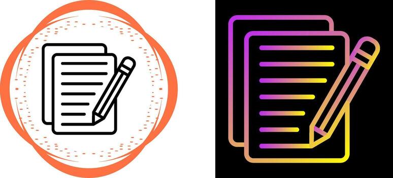 icono de vector de edición de documento
