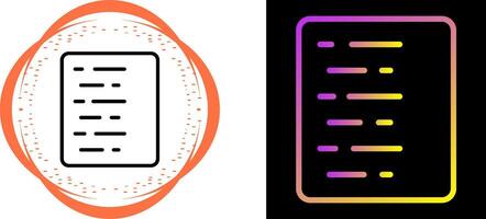 Document Align Left Vector Icon