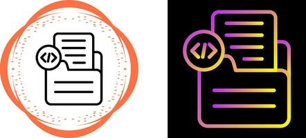 Document Insert Code Vector Icon