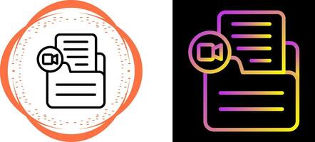 Document Insert Video Vector Icon