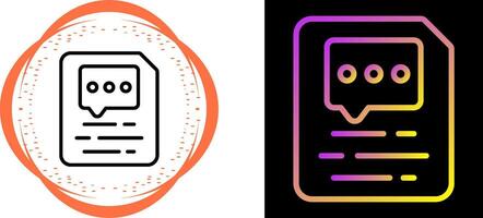 Document Insert Comment Vector Icon