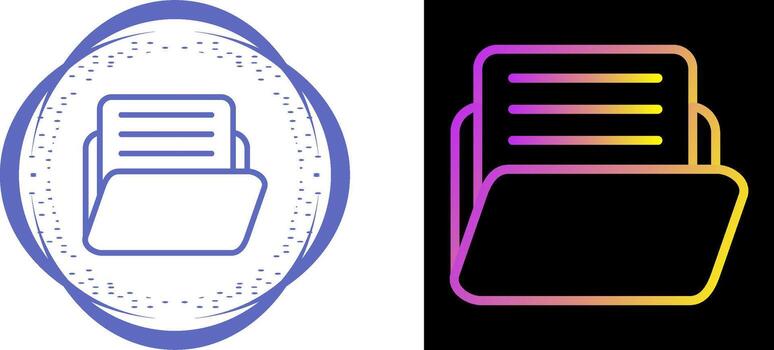 Document with folder Vector Icon